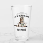 Verre J'Aime Mon Meowtini Shaken Pas Puré Martini Cat (Dos)