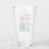 Verre J'Aime Sourire Aux Gens Drôle Cheval Sarcastique (Dos)