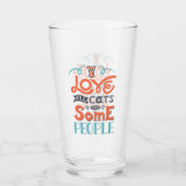 Verre J'aime tous les chats et certaines personnes (Dos)