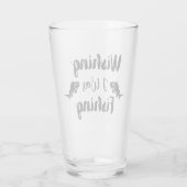 Verre J'aimerais pêcher une citation drôle (Dos)