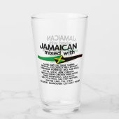 Verre Jamaïcain Mélangé Avec La Jamaïque Fière (Dos)