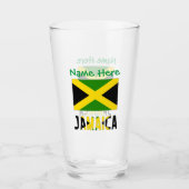 Verre Jamaïque Drapeau vert Personnalisation Boisson (Devant)