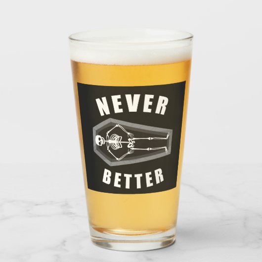 Verre Jamais Meurt À L'Intérieur Du Squelette Halloween (Devant (rempli))