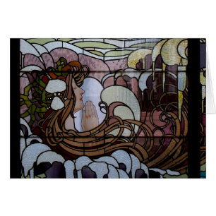 Verre Jardin Art Nouveau Mer Scène