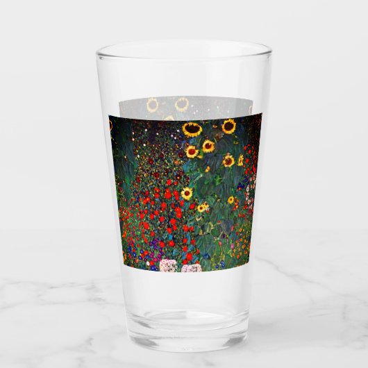 Verre Jardin aux fleurs Gustav Klimt (Devant)