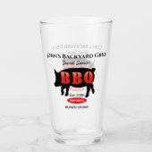 Verre Jardin Grill Master Grill BBQ Pint Beer (Devant)