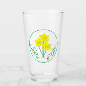 Verre Jaune Daffodil Bunch Floral Printemps mariage Favo (Devant)