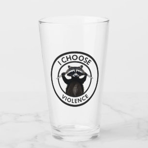 Verre Je choisis Violence Funny Raccoon