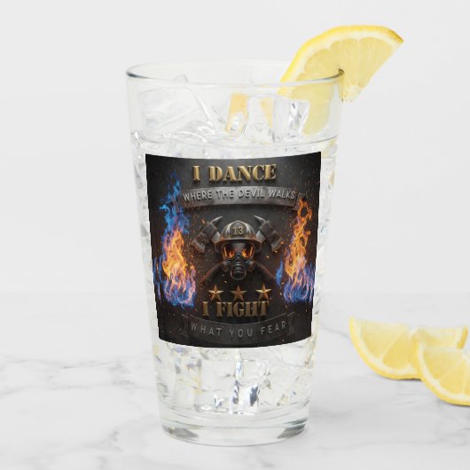 Verre Je danse où le diable marche (Dos glace)