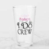 Verre Je fais Crew Black Rose Monogramme Mariage fête de (Devant)