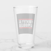 Verre Je m'identifie comme une déclaration de problème S (Dos)
