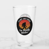 Verre Je ne suis pas anti-social Noir noir (Dos)