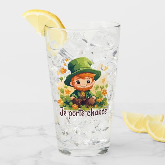 Verre Je porte chance (Devant glace)