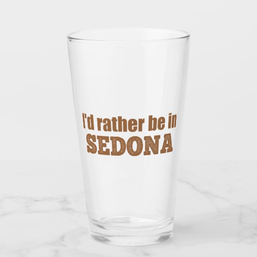 Verre Je préfère être à Sedona (Devant)