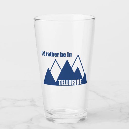 Verre Je préfère être à Telluride Mountain (Devant)