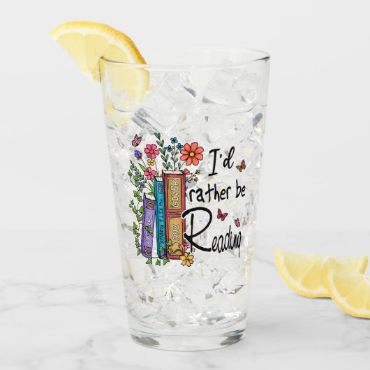 Verre Je préfère lire (Devant glace)
