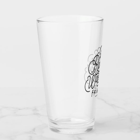 Verre Je préférerais regarder des amis™ Script 2 (Droite)