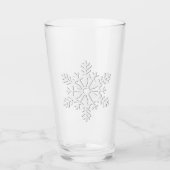Verre Je rêve d'un Noël blanc - flocon de neige (Devant)