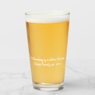 Verre Je rêve d'un Noël blanc, personnalisable
