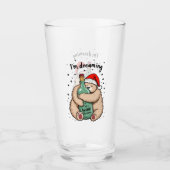 Verre Je rêve d'un Noël de vin (Devant)