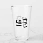 Verre Je suis avec la bière (Dos)