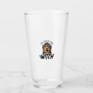 Verre Je Suis Avec La Sorcière Vintage Halloween