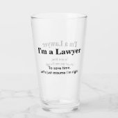 Verre Je suis avocat - Supposons que j'ai raison (Dos)