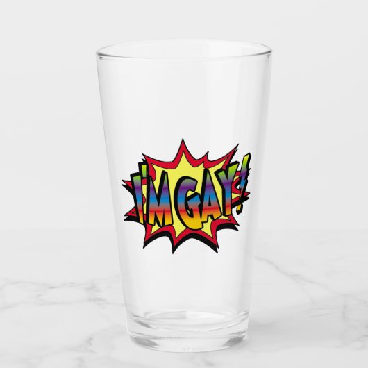 Verre Je suis Gay Burst (Devant)