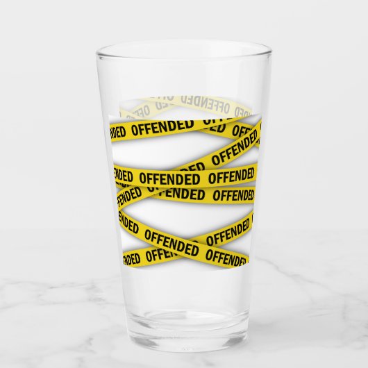 Verre Je suis offensé que la police ne croise pas (Devant)