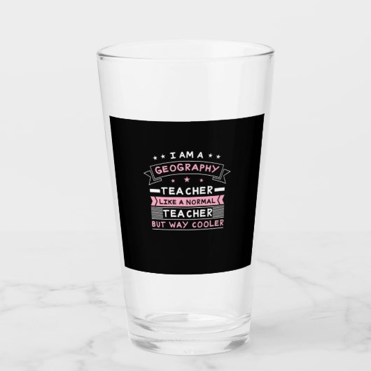 Verre Je Suis Professeur De Géographie (Devant)