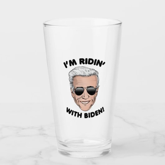 Verre Je suis Ridin avec Biden (Devant)