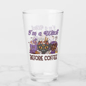 Verre Je suis sorcière avant le café (Dos)