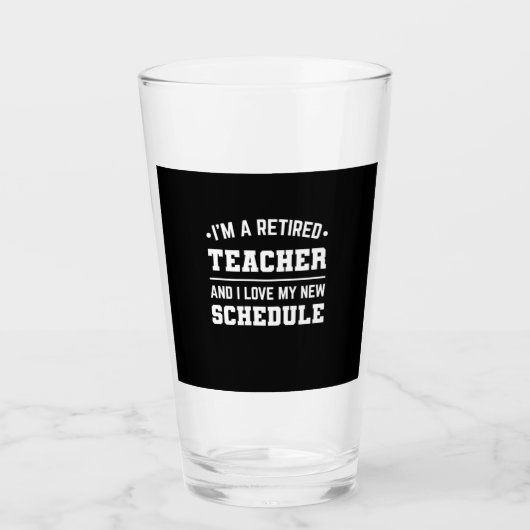 Verre Je Suis Un Enseignant Retraité (Devant)