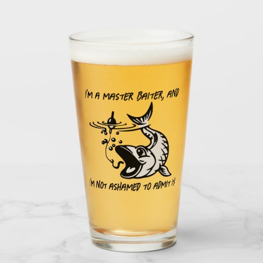 Verre Je suis un maître-arbitre... - Bière de Pêche (Devant (rempli))