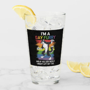 Verre Je suis une fierté LGBTQ arc-en-ciel gay furry ren