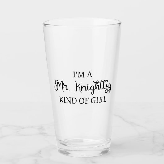 Verre Je suis une fille de M. Knightley (Devant)