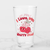 Verre Je T'Aime Beaucoup Cherry | Cute & Punny Cherry (Dos)
