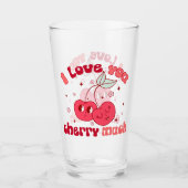 Verre Je T'Aime Beaucoup Cherry | Cute & Punny Cherry (Devant)