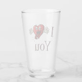 Verre Je t'aime cœur idiot (Dos)