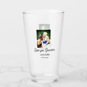 Verre Je t'aime grand-mère nom message d'amour petits-en