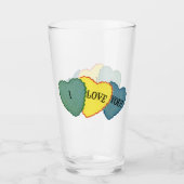 Verre Je t'aime le bonbon Vintage Valentine (Devant)
