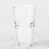 Verre Je t'aime. Texte drôle de gradient (Droite)