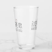 Verre Je t'aime un boisseau et un pic (Gauche)