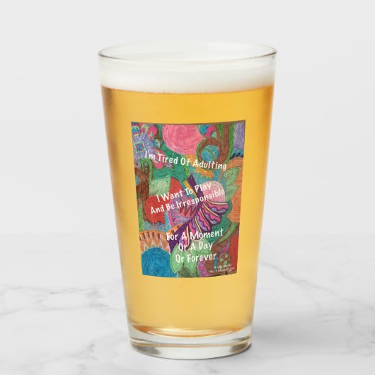 Verre J'en ai marre de l'Adulte   (Devant (rempli))