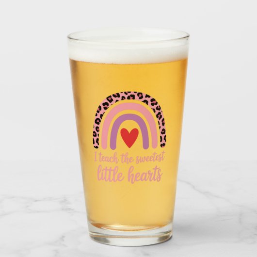 Verre J'Enseigne Les Coeurs Les Plus Doux Professeur Arc (Devant (rempli))