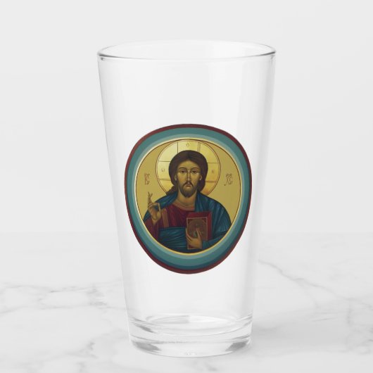 Verre Jésus-Christ Pantocrator  (Devant)