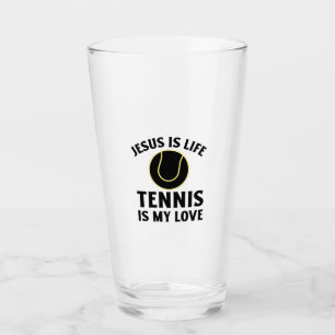 Verre Jésus est le tennis de vie est mon amour