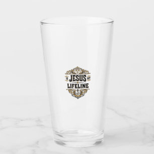 Verre Jésus est ma ligne de vie vintage chrétien concept
