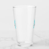 Verre jeté simple minimal ajouter nom monogramme rose ro (Droite)