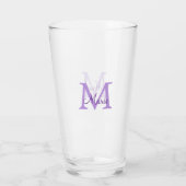 Verre jeté simple minimal ajouter nom monogramme rose ro (Dos)